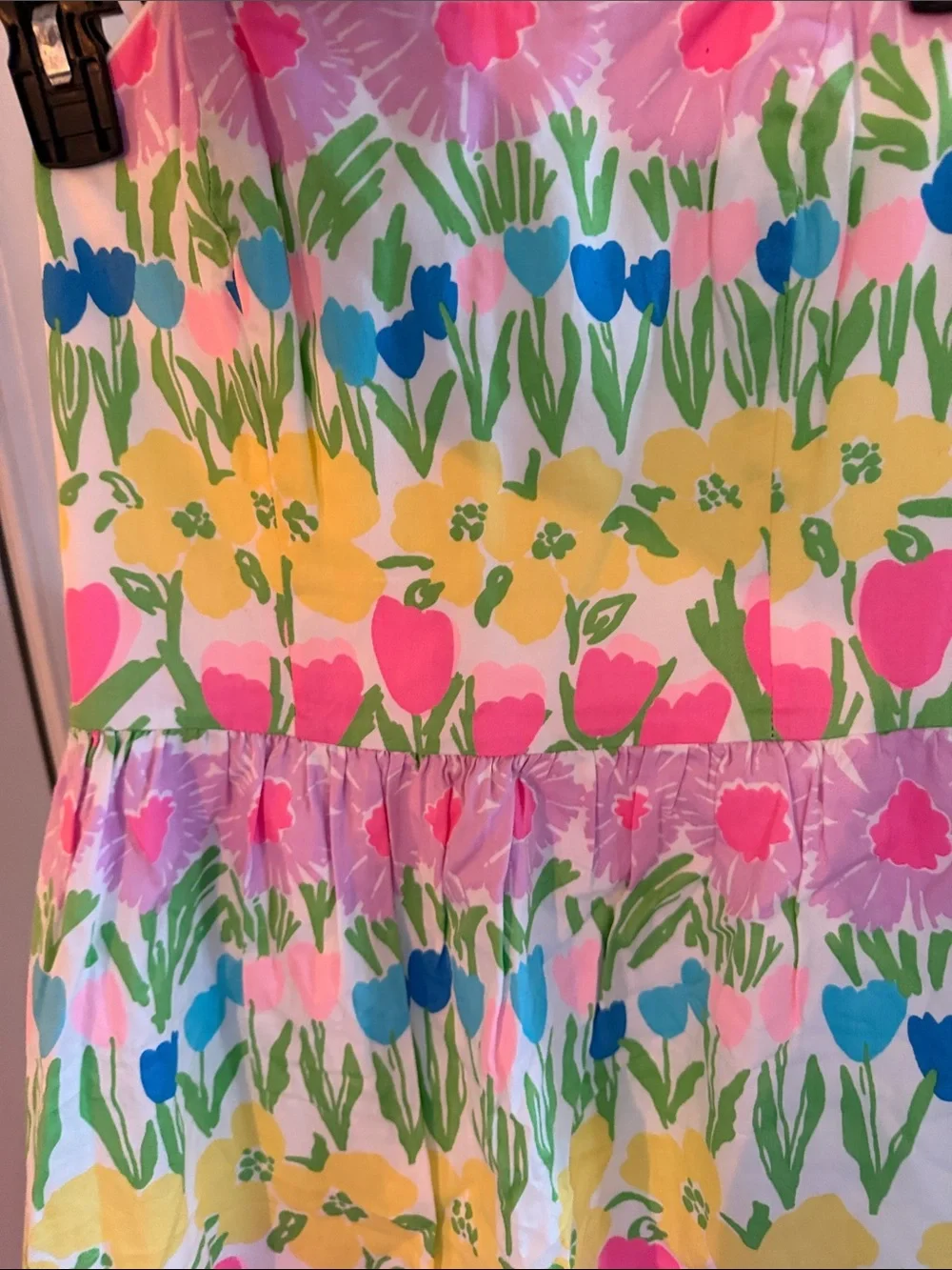 Lilly Pulitzer Floral Tiered Sundress in Pink, Yellow, Blue & Green - Picture 8 of 10